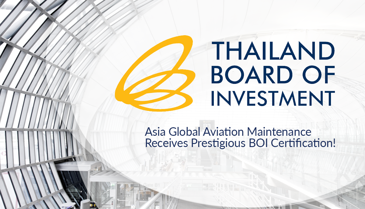 Asia Global Aviation Maintenance Receives Prestigious BOI Certification